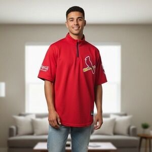 St. Louis Cardinals Coca Cola Schnucks Baseball Red Cage Jacket - Size XL
